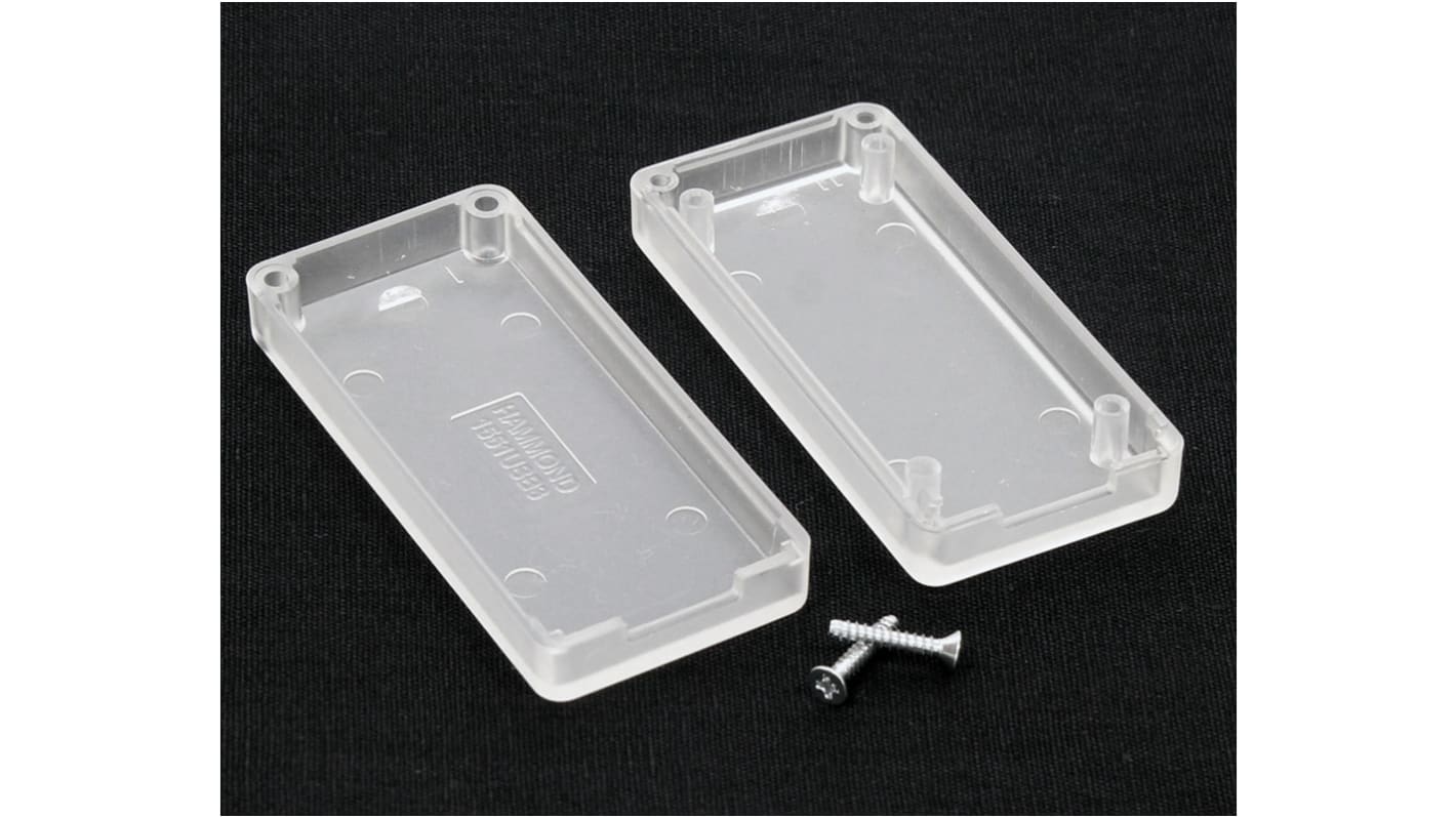 Hammond 1551 Series Translucent White ABS Enclosure, IP54, Translucent White Lid, 65 x 30 x 15.5mm