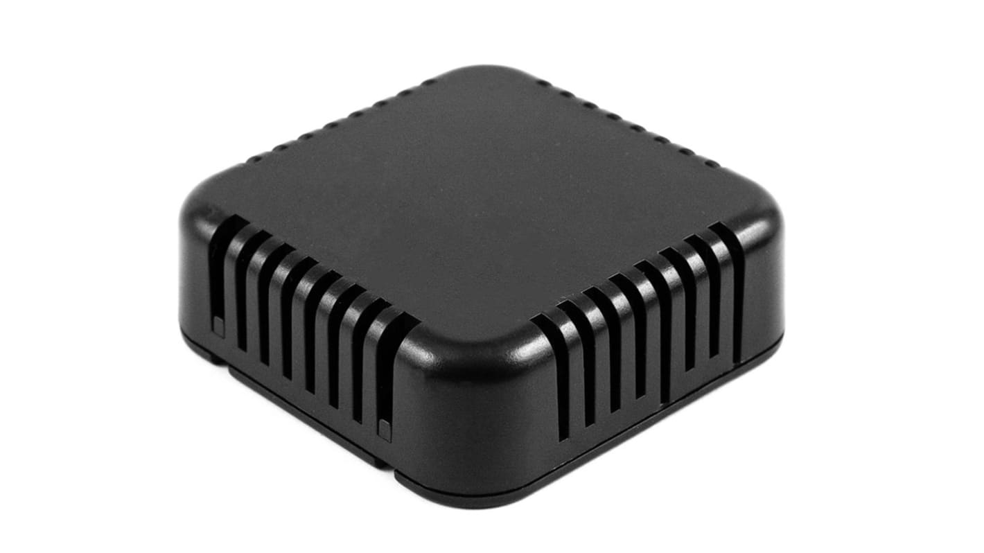 Hammond 1551 Series Black ABS Enclosure, IP30, Black Lid, 60 x 60 x 20mm