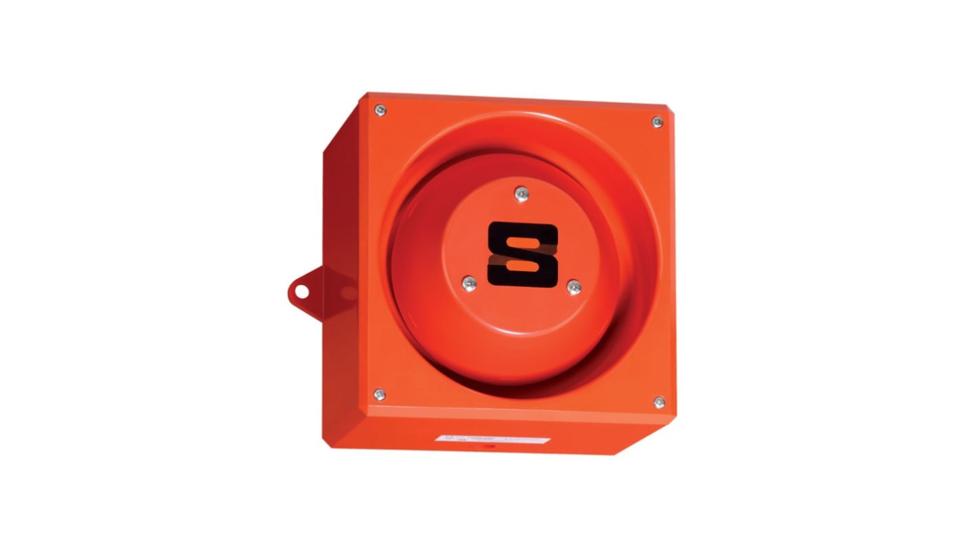 Elektronická siréna, řada: YA80 Super Oranžová Nástěnná montáž 24 V DC hlasitost ve vzdálenosti 1m: 120dB 32