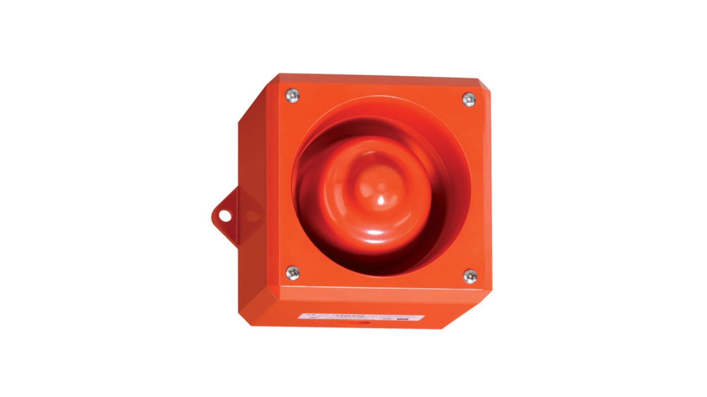 Avertisseur sonore Rouge Clifford & Snell série YO5IS, 24 V c.c., 105dB IP65 ATEX