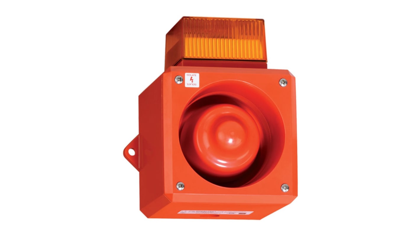 Clifford & Snell YL5IS LED Blitz-Licht Alarm-Leuchtmelder Orange / 105dB, 12 → 24 V dc