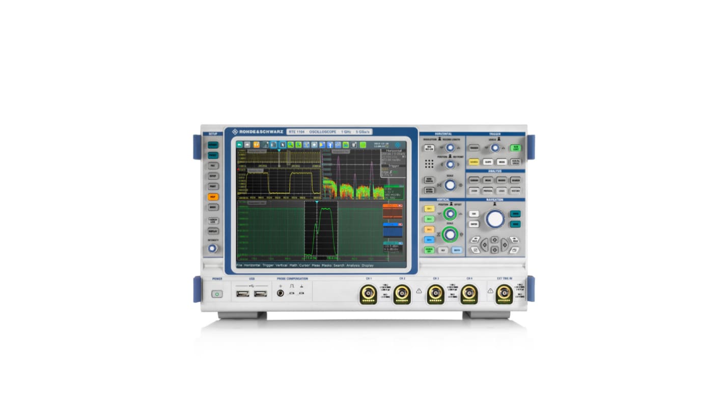 Osciloskop, řada: RTE1000 RTE-COM4 stolní 200 → 2000MHz 4 analogové kanály Rohde & Schwarz