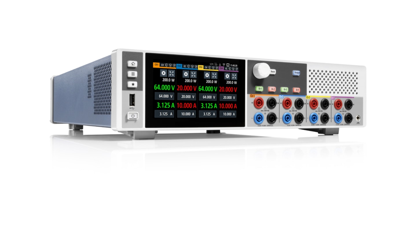 Alimentatore da banco Rohde & Schwarz, 4 uscite, 0 → 64V, 10A, 800W, Cert. ISO