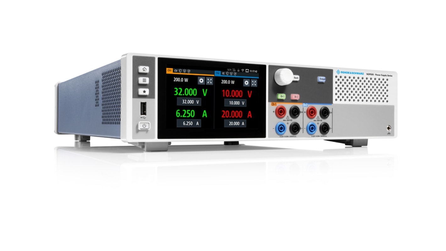 Alimentatore da banco Rohde & Schwarz, 2 uscite, 0 → 32V, 20A, 400W, Cert. ISO