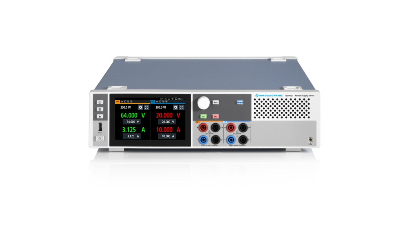 Rohde & Schwarz NGP800 Series Digital Bench Power Supply, 0 → 64V, 10A, 2-Output, 400W