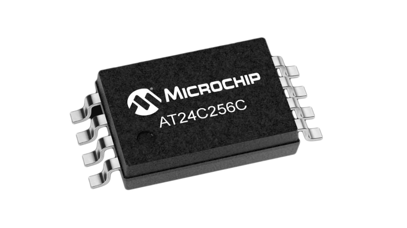 Puce mémoire EEPROM, AT24C256C-XHL-T, 256Kbit, Série-2 fils, Série-I2C TSSOP-8, 8 broches, 8bit
