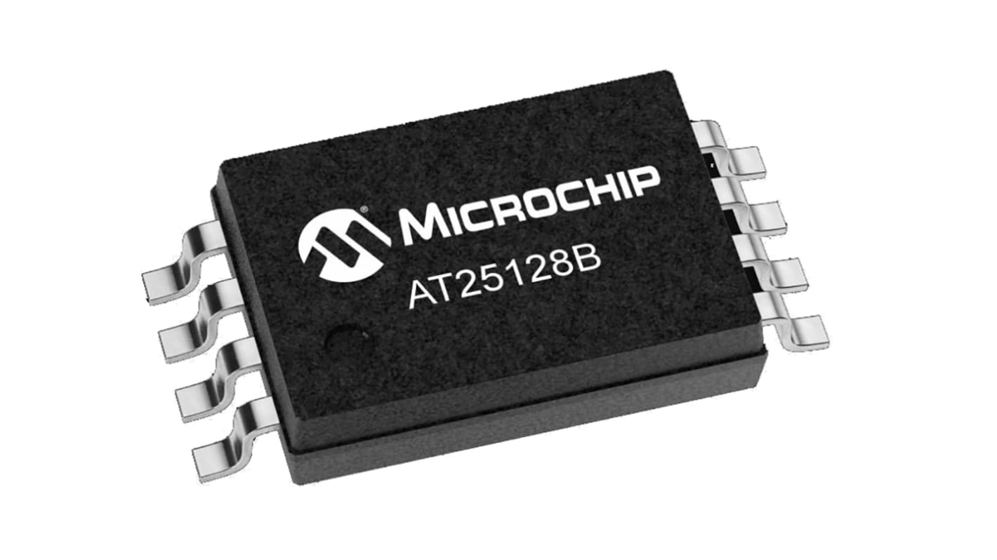 Chip de memoria EEPROM AT25128B-XHL-B Microchip, 128kbit, 16k x, 8bit, Serie SPI, 80ns, 8 pines TSSOP-8