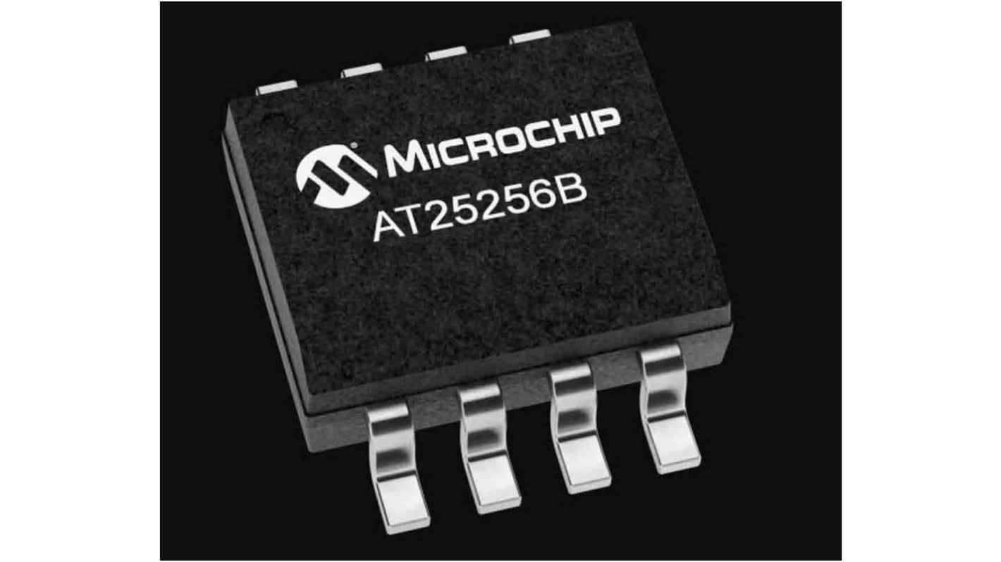 Puce mémoire EEPROM, AT25256B-SSHL-T, 256Kbit, Série-SPI SOIC-8, 8 broches, 8bit