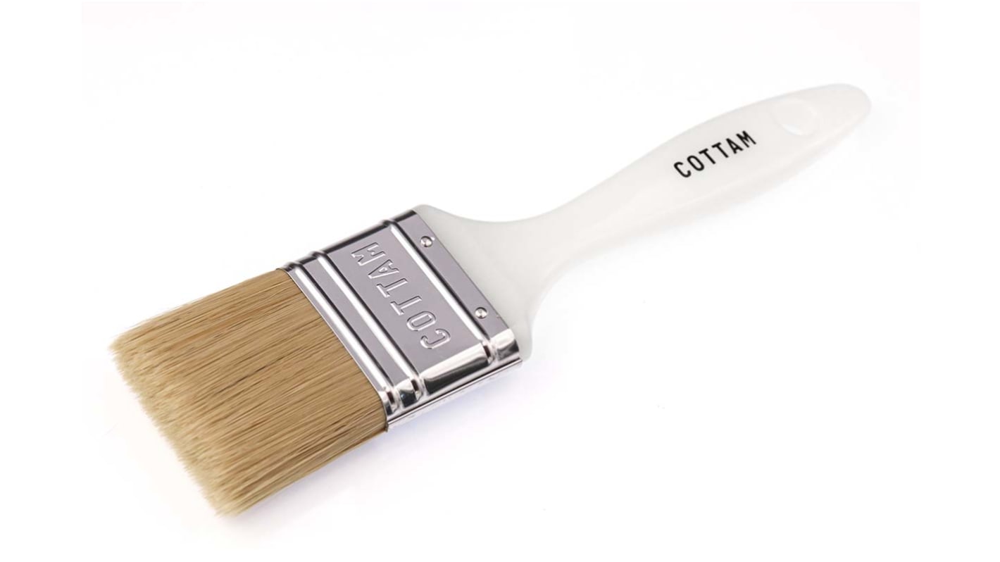 Cottam Medium 50mm Synthetic Paint Brush with Flat Bristles RS