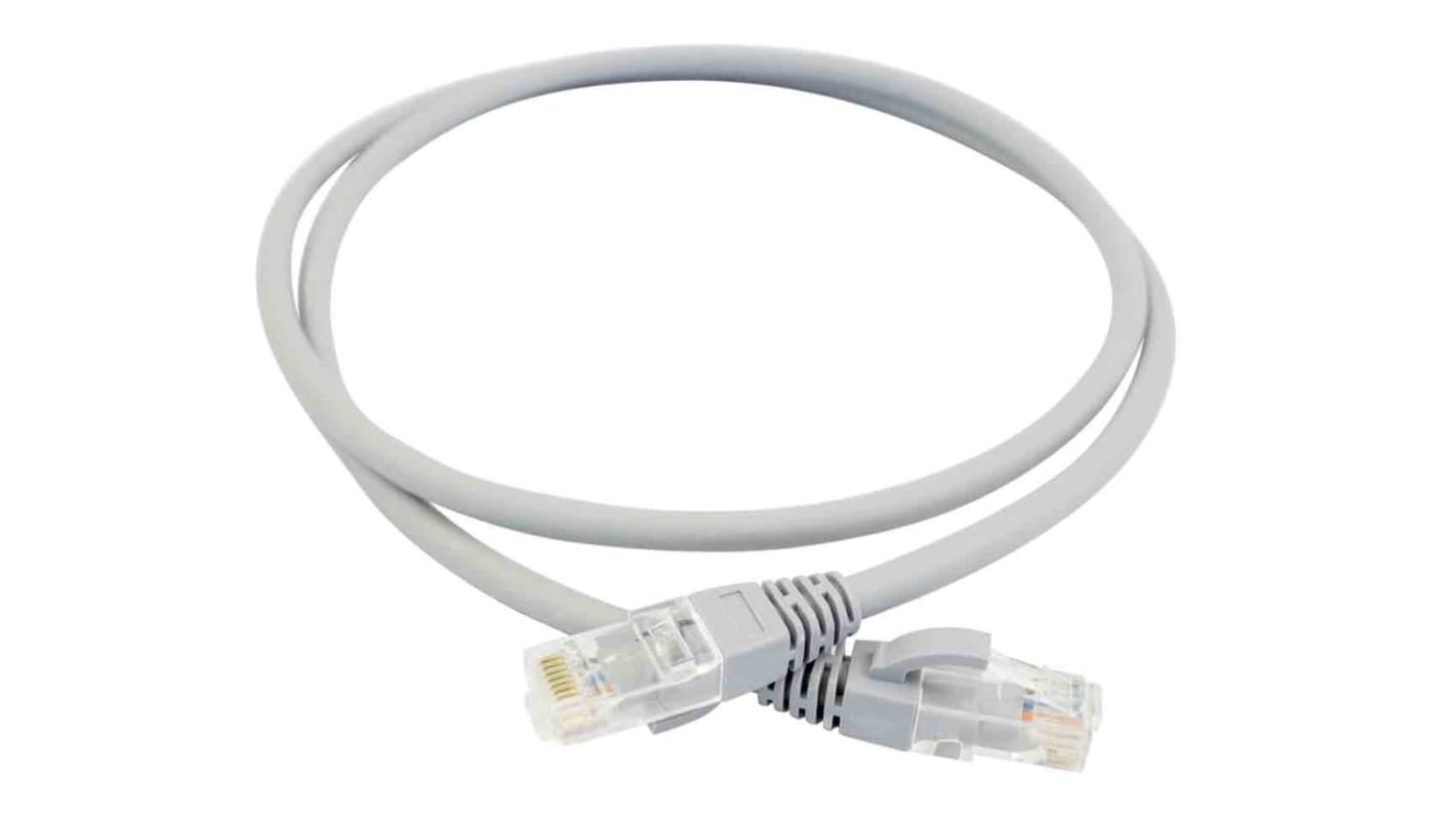RS PRO Ethernet kábel, Cat6a, RJ45 - RJ45, 2m, Szürke