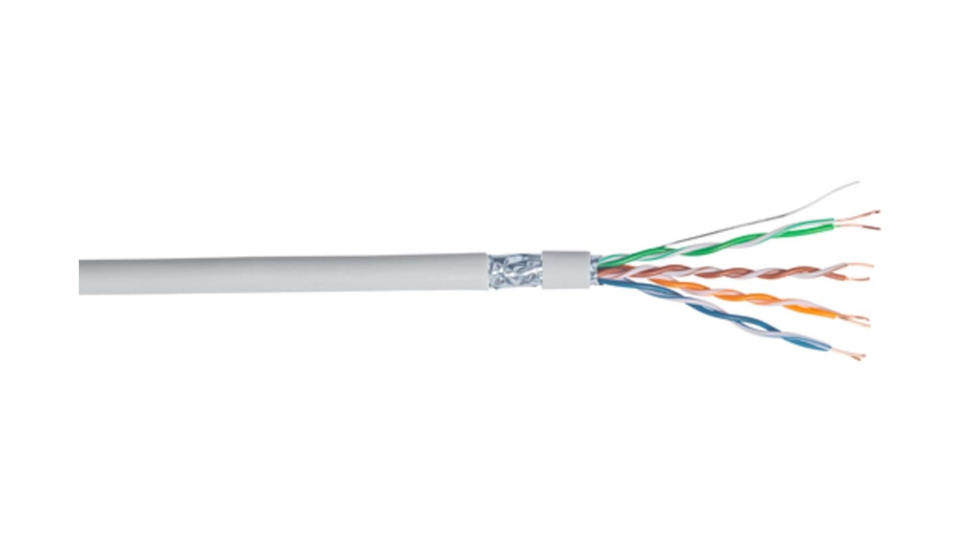 RS PRO Cat5e Cable, F/UTP, Grey LSZH Sheath, 305m, Low Smoke
