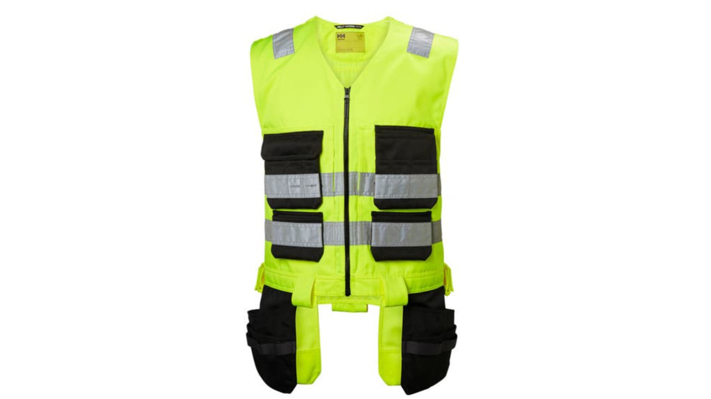 Helly Hansen Black/Green/White/Yellow High Visibility Hi Vis Vest, M