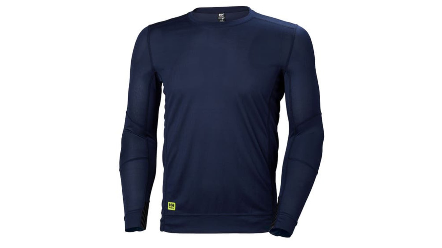 Helly Hansen Navy Polyester Long Sleeve T-Shirt, UK- L, EUR- L