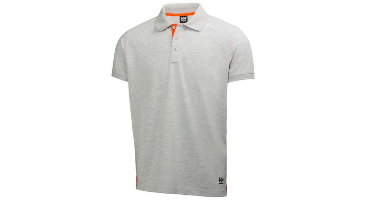 Helly Hansen Oxford Kurzarm Polohemd, Baumwolle Grau, Größe XL