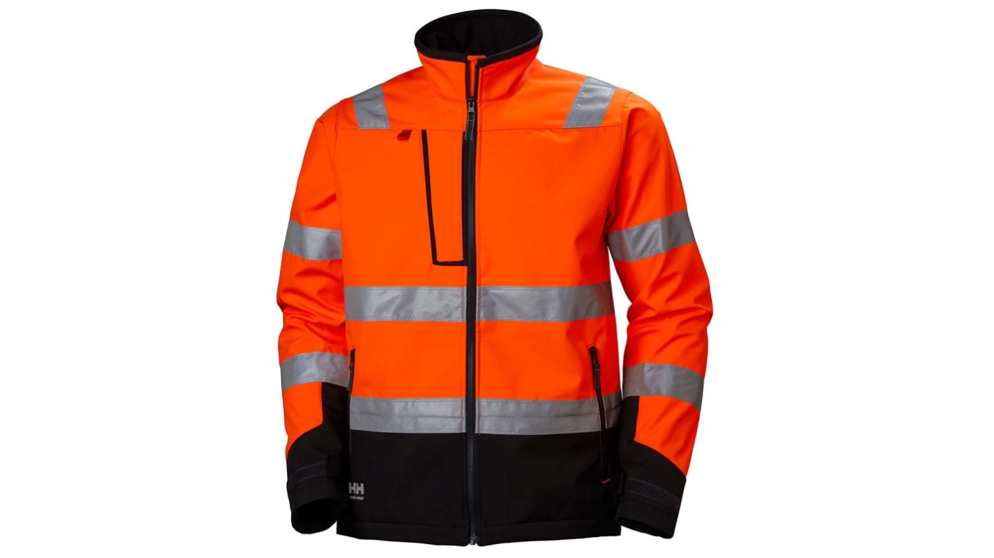 Helly Hansen Orange Unisex Hi Vis Softshell Jacket, S