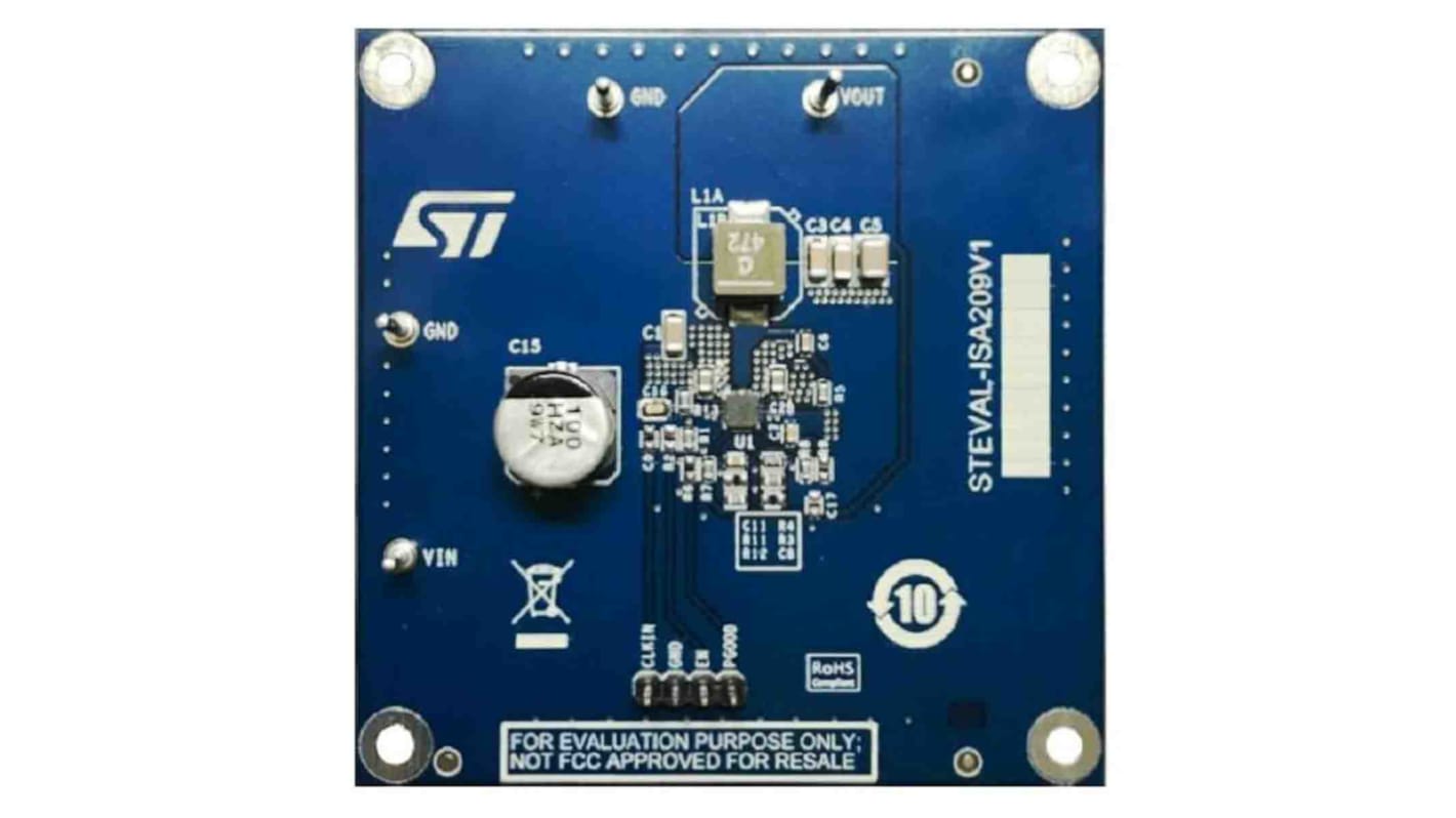 Scheda di valutazione Regolatore step-down per L6983NQTR 3 A synchronous step-down switching regulator evaluation board