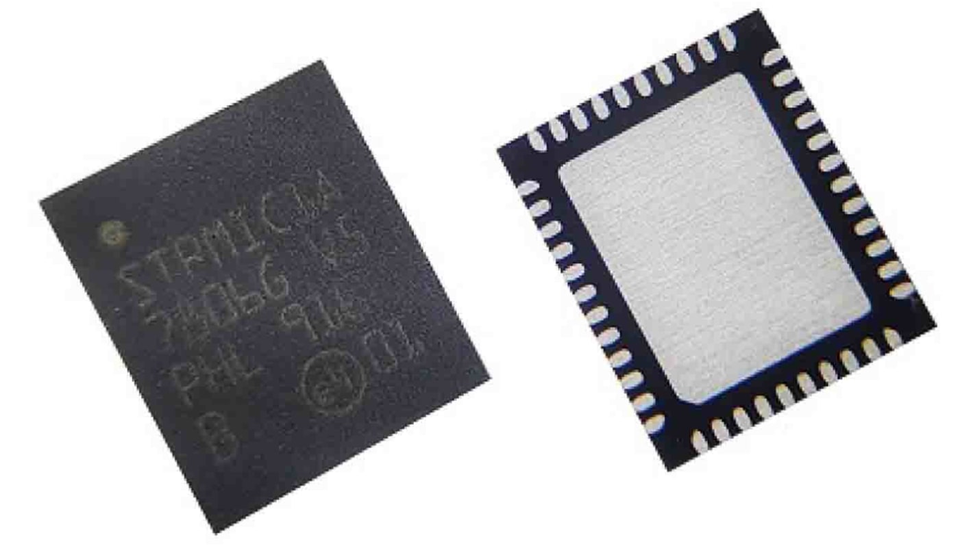 Buck/Boost Converter, STPMIC1CPQR, 12, Convertitore Buck/Boost, 350mA, 2 MHz, 44-Pin, WFQFN 44L