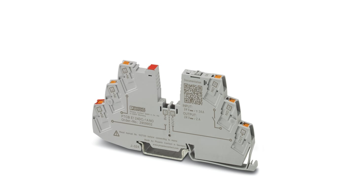 Interruttore elettronico di circuito Phoenix Contact, 1A, 24V, Montaggio Guida DIN, PTCB