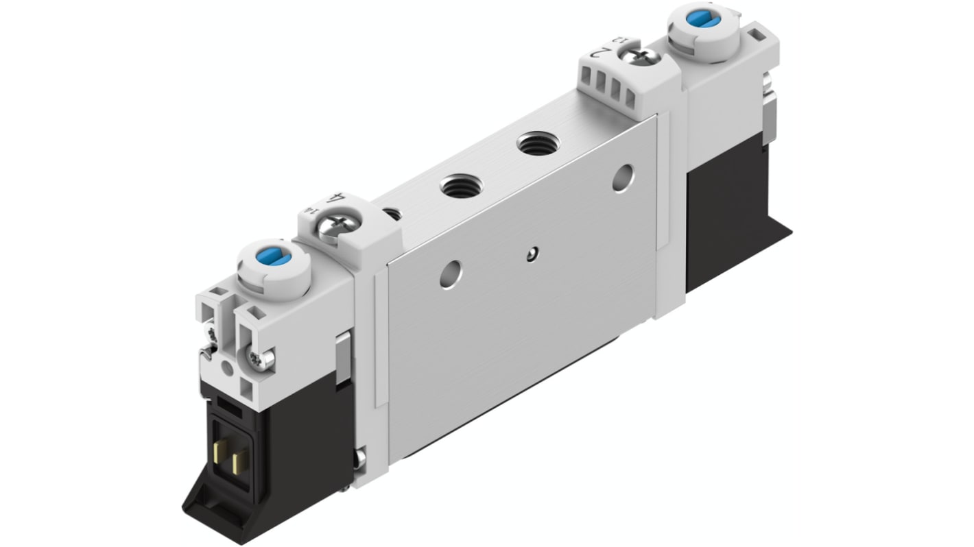 Festo 2x3/2 Closed, Monostable Solenoid Valve - Electrical Metric M5 VUVG Series 24V dc, 566454