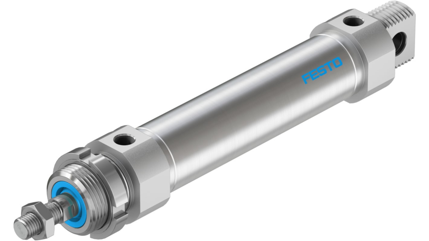 Festo Pneumatic Piston Rod Cylinder - 196024, 32mm Bore, 100mm Stroke, DSNU Series, Double Acting