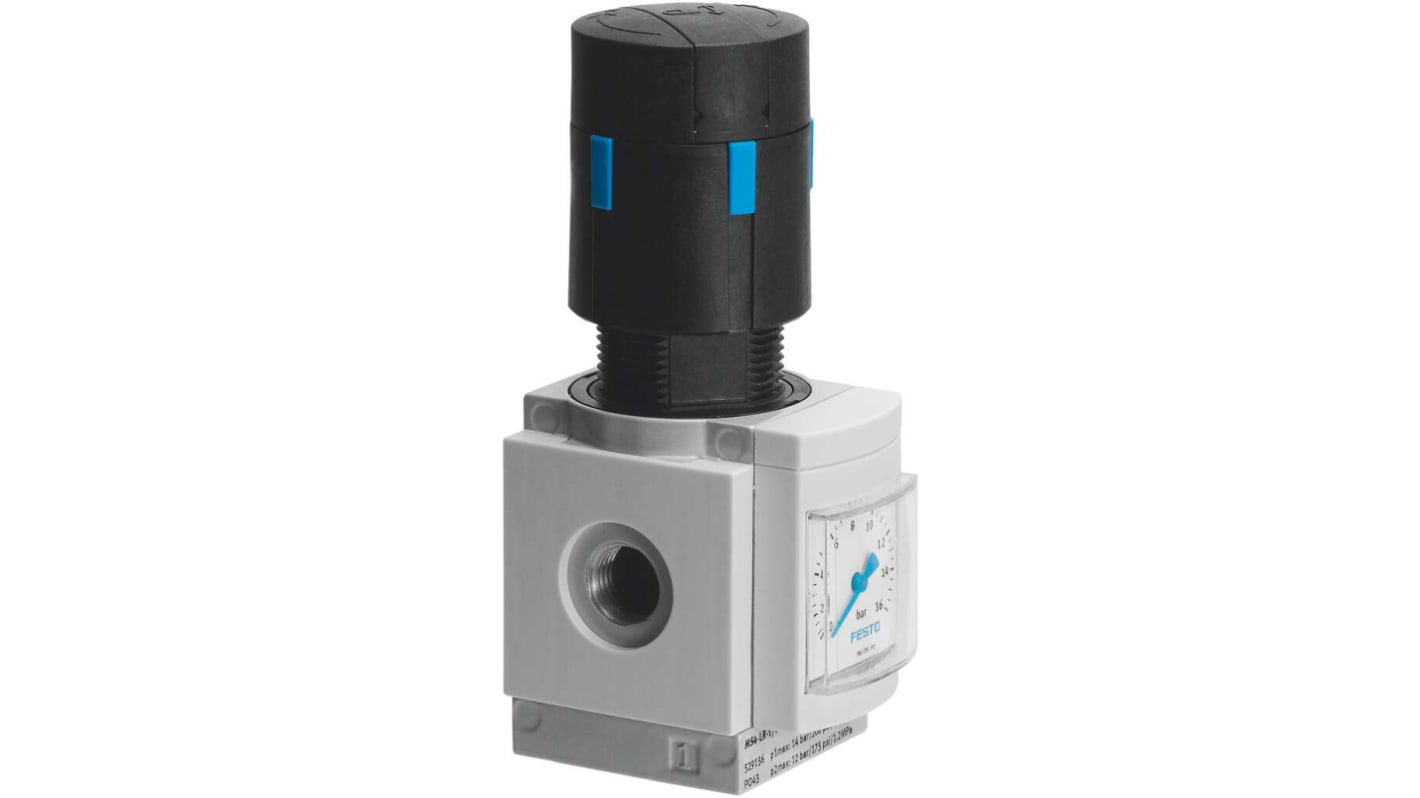 Festo G 1/2 Pneumatic Regulator - 0.3bar to 4bar, 20bar max. input, 530322