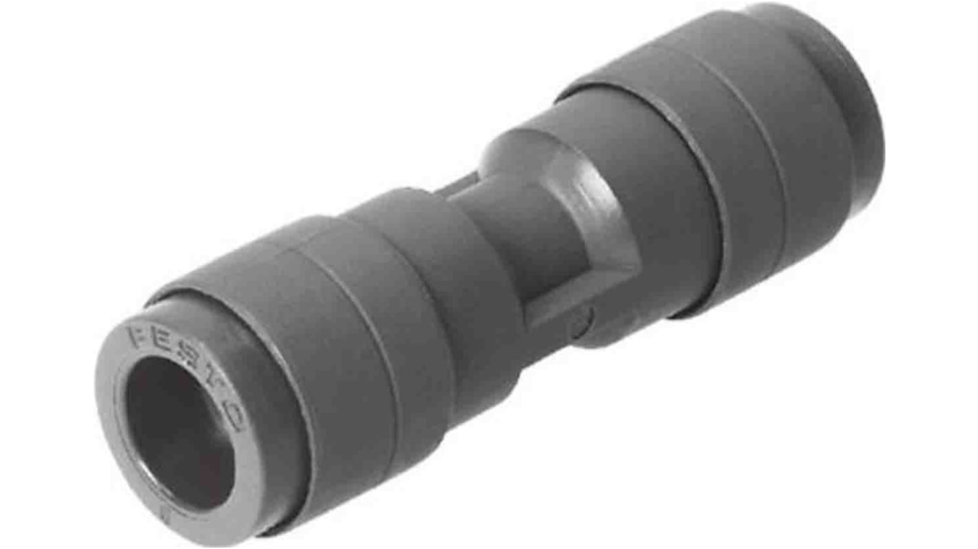 Festo QS Series Straight Tube-to-Tube Adaptor, Push In 10 mm to Push In 10 mm, Tube-to-Tube Connection Style, 160548