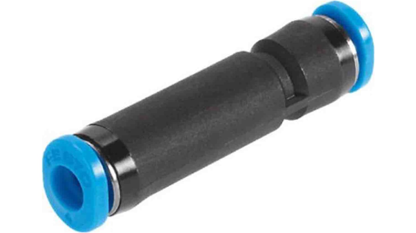 Racor neumático Festo QSK, Adaptador de tubo a tubo recto, con. A Encaje a presión, 12 mm, con. B Encaje a presión, 12
