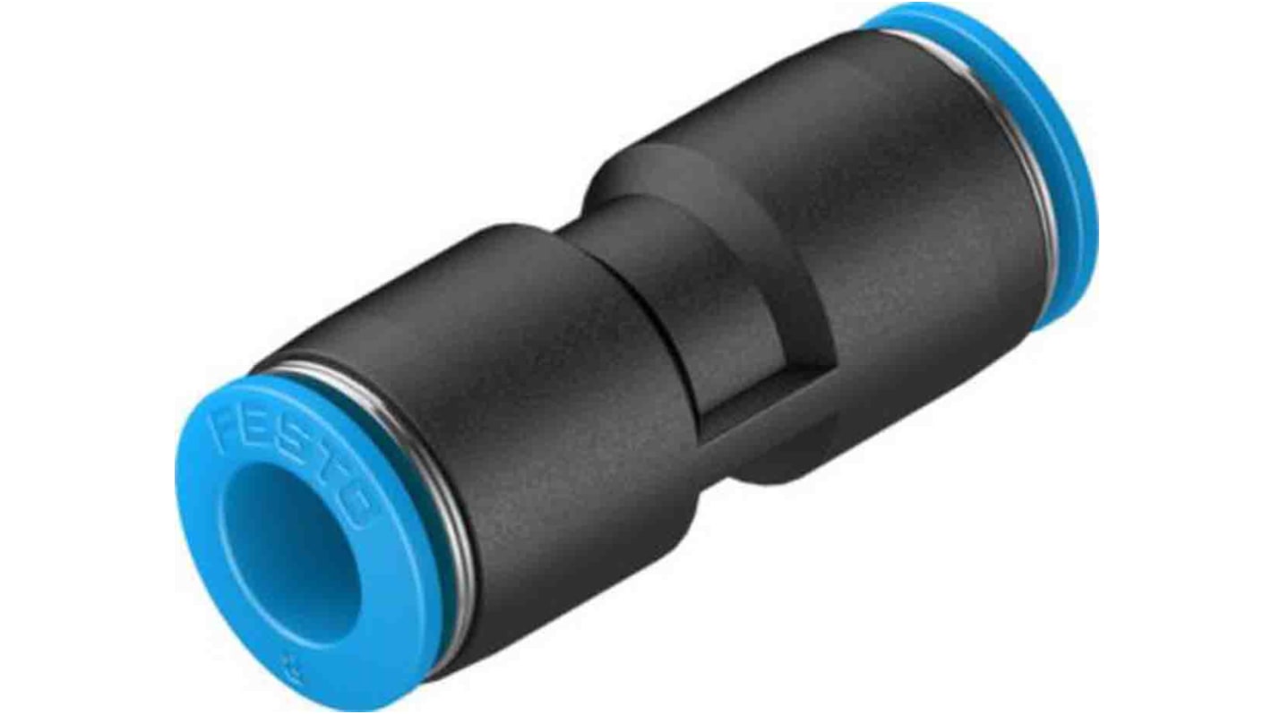 Festo QS Series Straight Tube-to-Tube Adaptor, Push In 8 mm to Push In 8 mm, Tube-to-Tube Connection Style, 130688