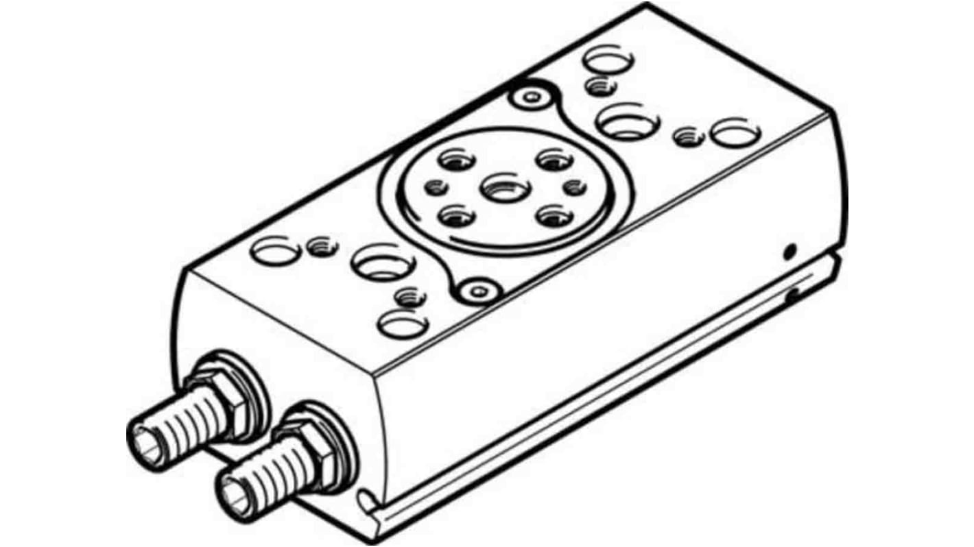 Attuatore rotante pneumatico Festo serie DRRD, Doppio effetto, foro da 12mm, rotazione di ISO8573-1:2010°, attacco M5,