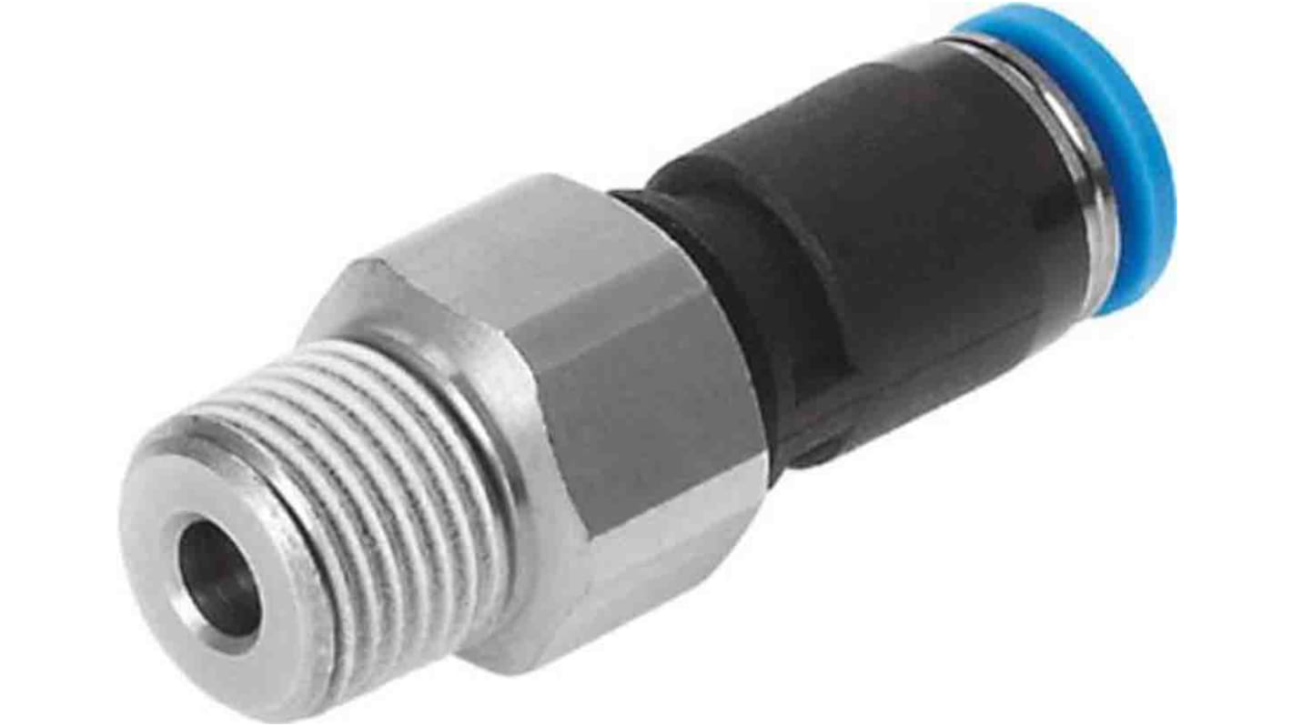 Raccord tournant pneumatique Festo QSR, R 3/8 Mâle, 10mm Push-in PBT