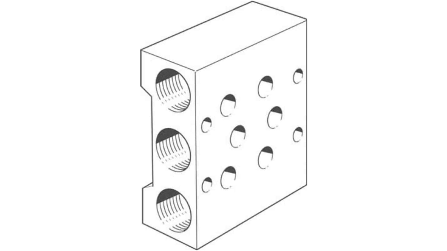 Nourrice Festo 2 positions G 1/2, Aluminium 1/2pouces G