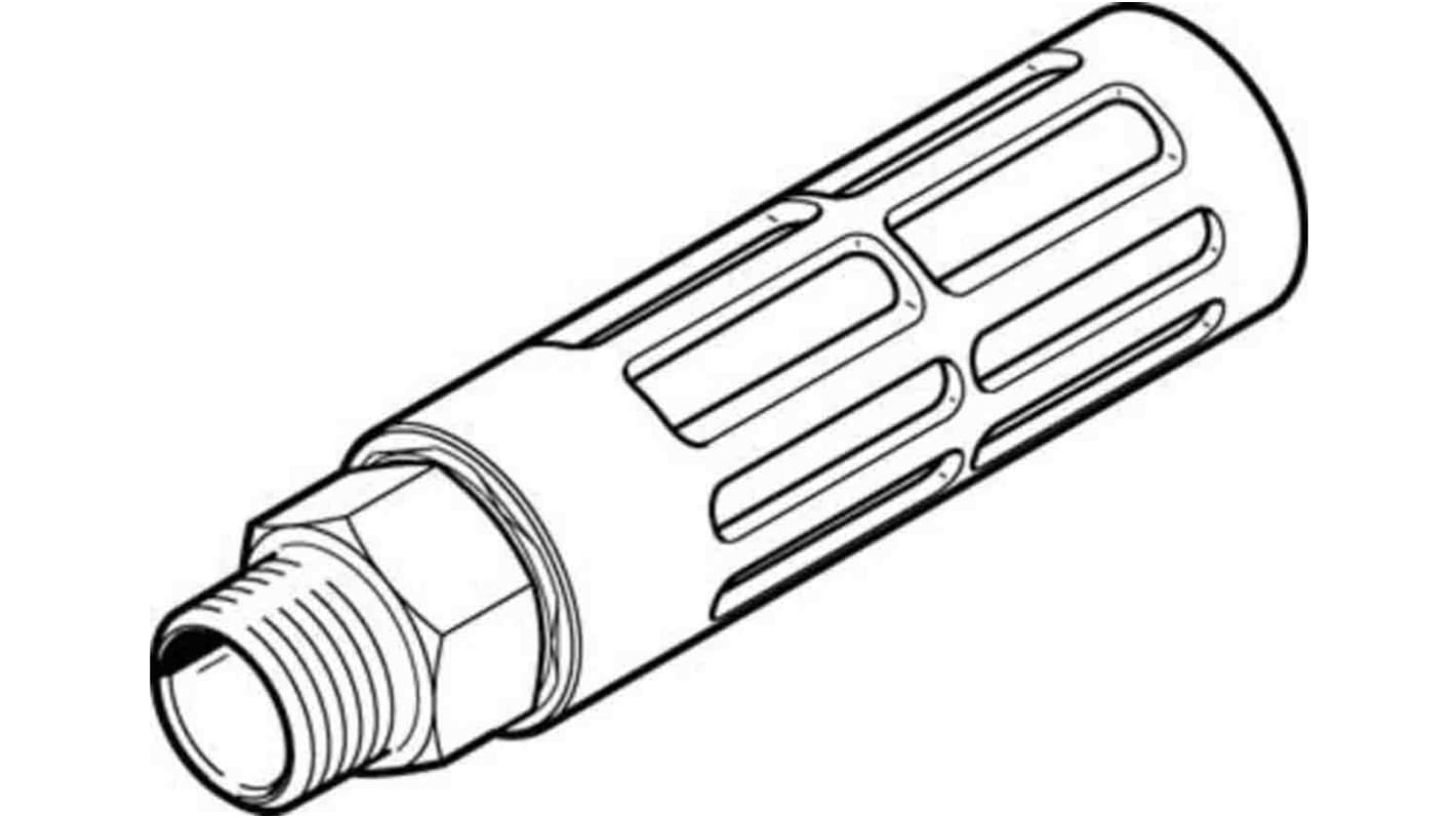 Festo U PE 10bar Pneumatic Silencer, Threaded, NPT 3/4 Male