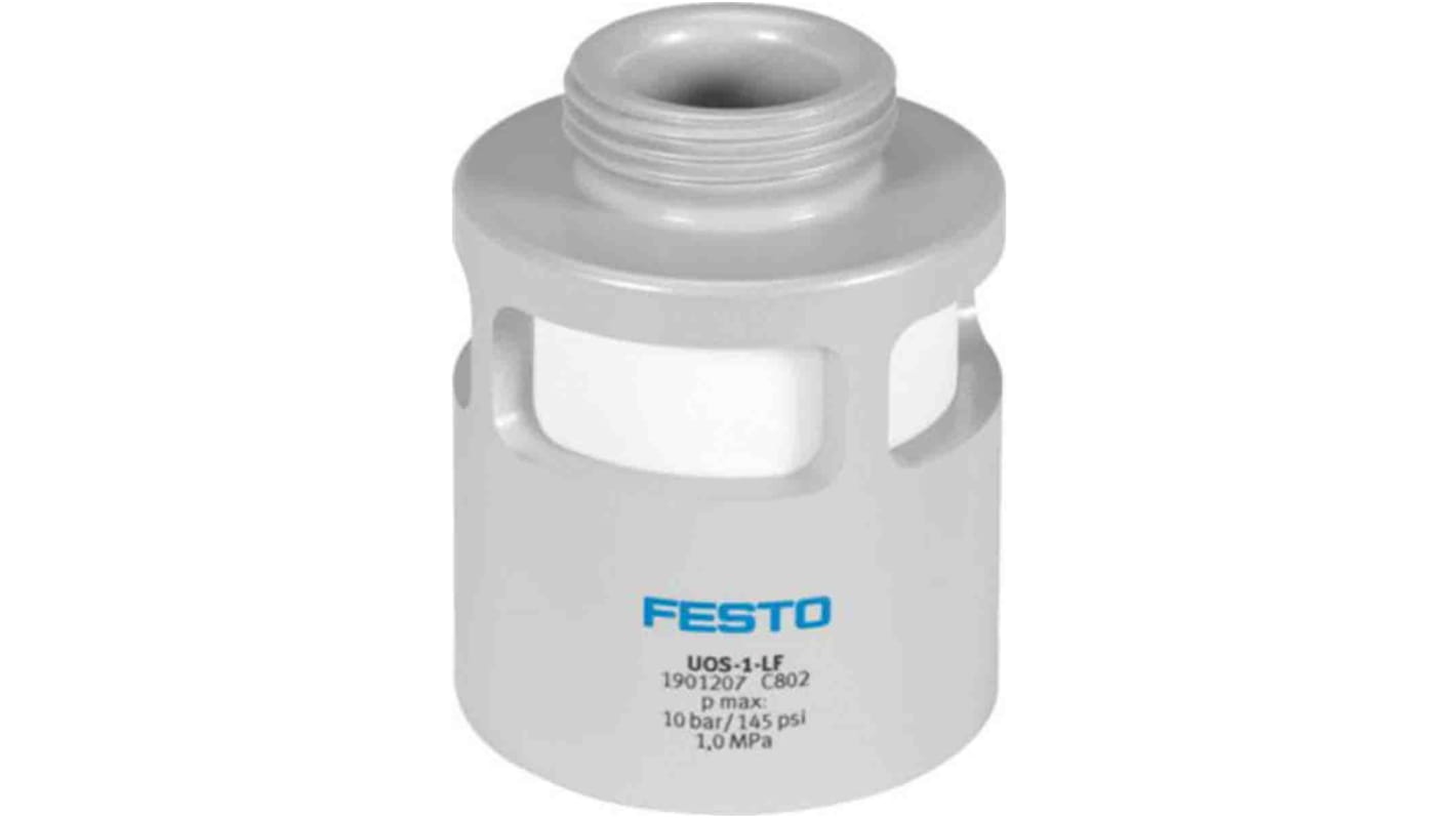UOS1LF Festo UOS PE 10bar Pneumatic Silencer, Threaded, G 1 Male RS