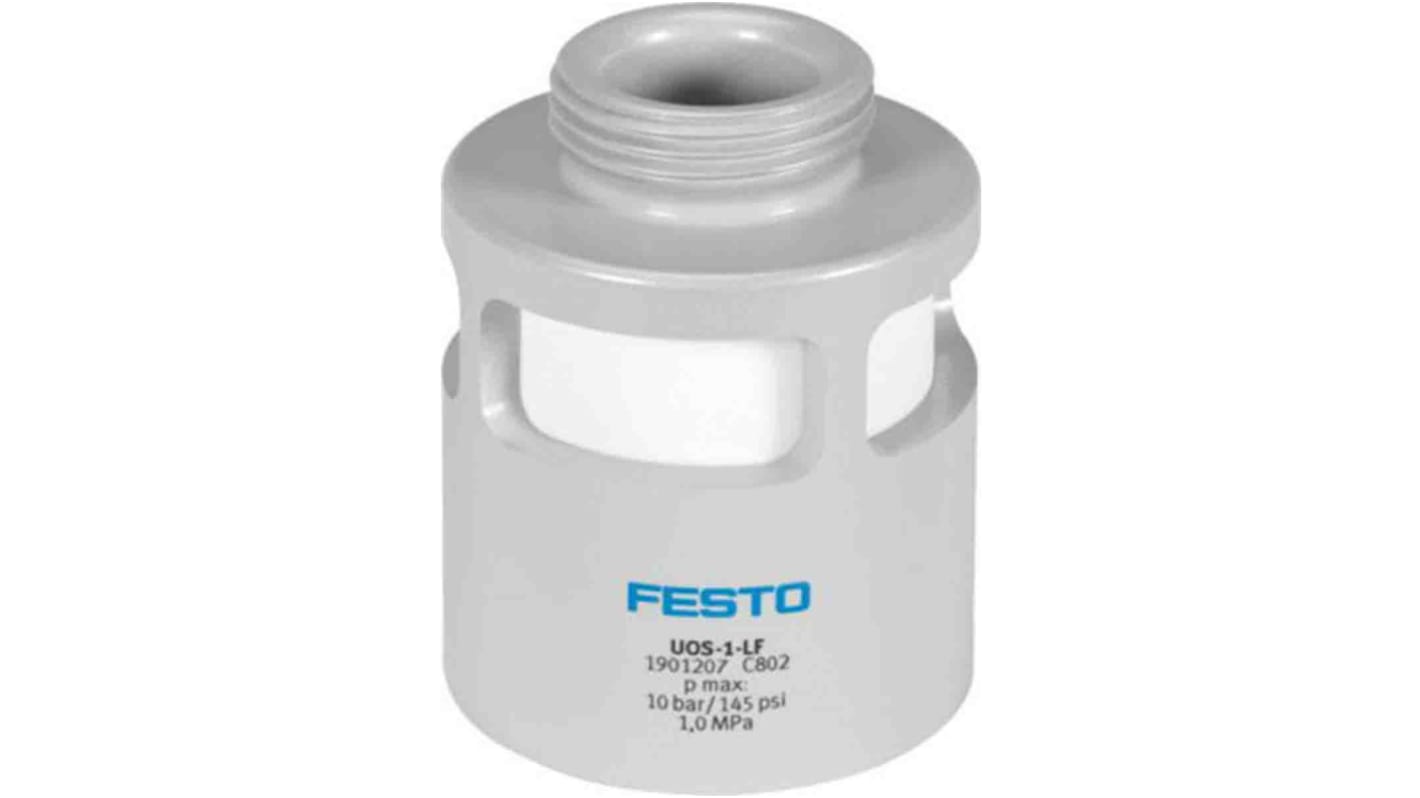 Festo UOS Pneumatischer Schalldämpfer aus PE, mit G1 Stecker, 10bar