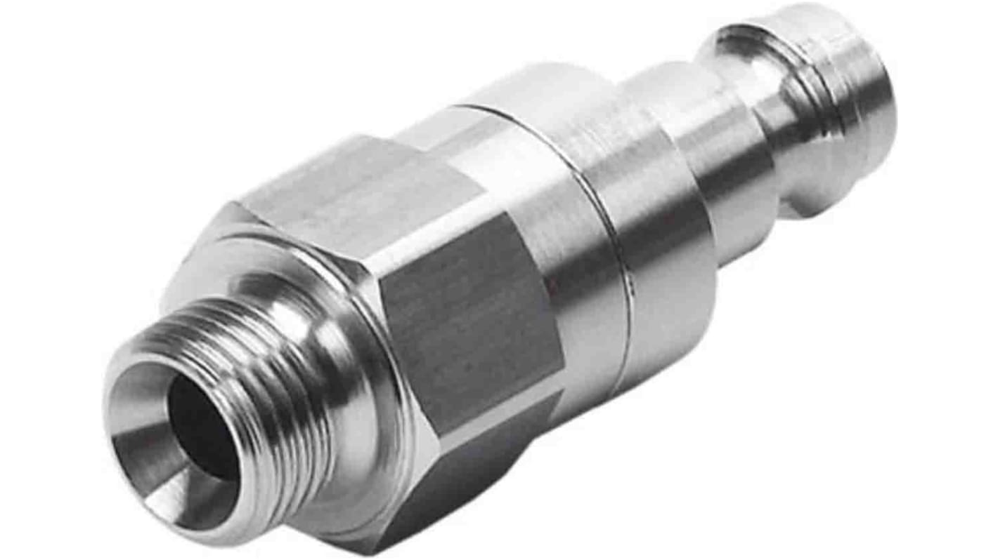 Festo Alloy Steel Male Pneumatic Quick Connect Coupling, G 1/8 Threaded