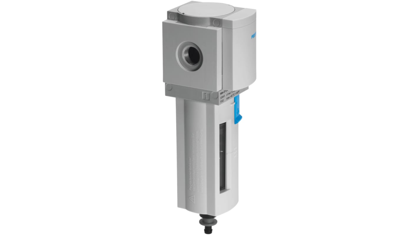 Festo MS series 5μm G 1/4 0bar to 14 bar Pneumatic Filter 1300L/min max with Manual drain