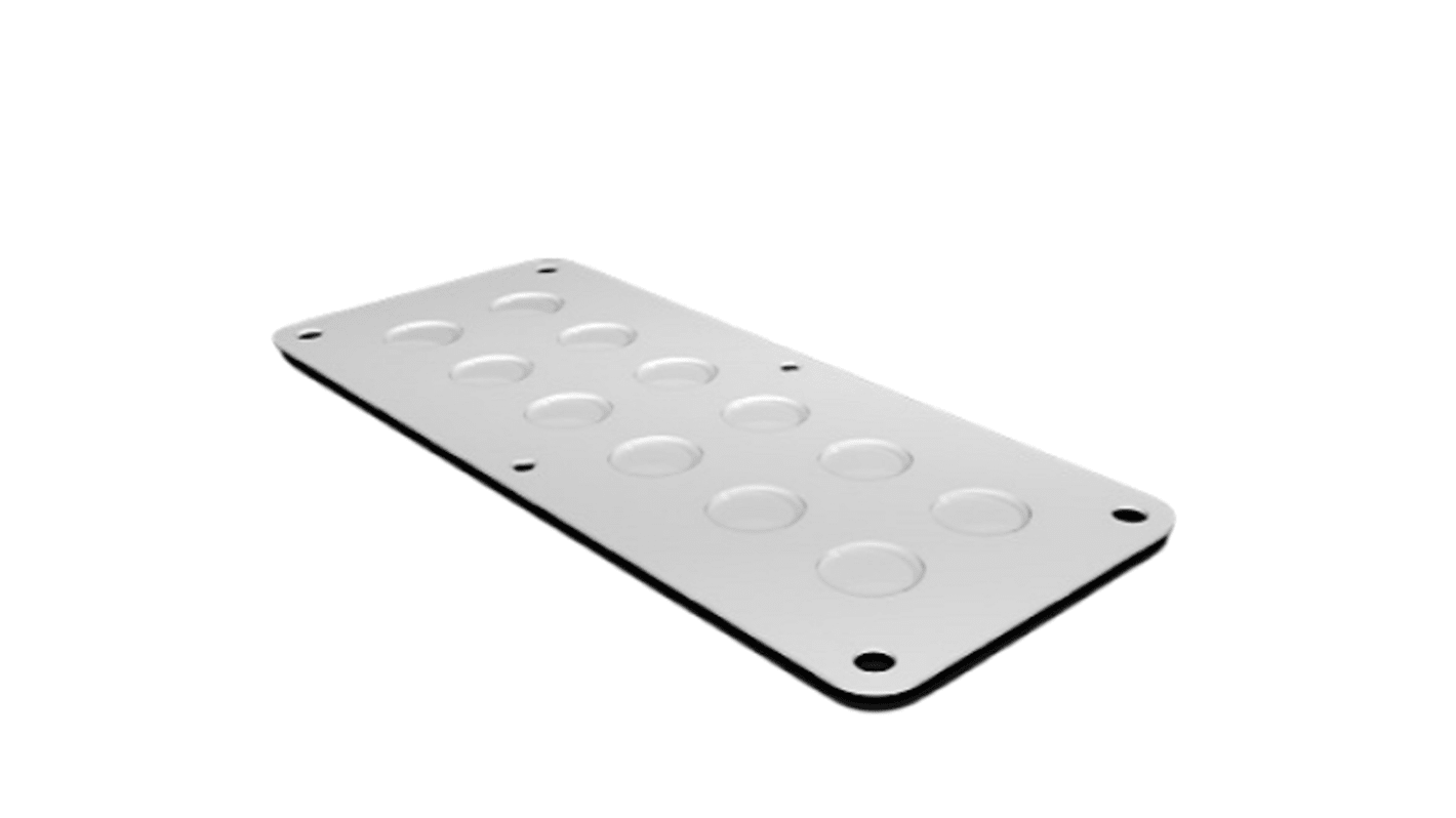 Rittal SZ Series RAL 7035 Steel Gland Plate, 220mm W, 90mm L for Use with Enclosure Type Kx