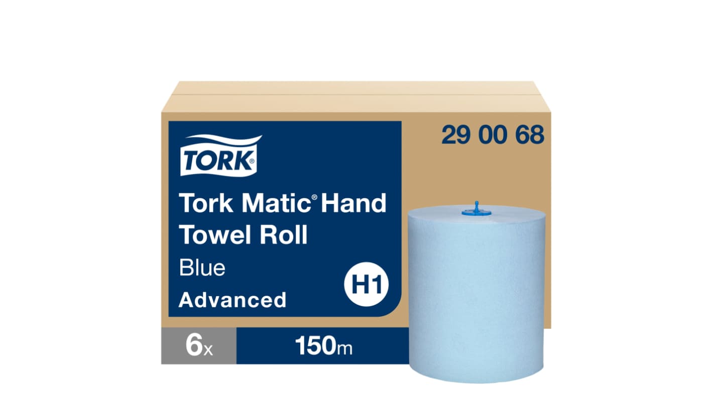 290068 | Tork Rolled Blue Paper Towel, 15000 x 210mm, 2-Ply | RS