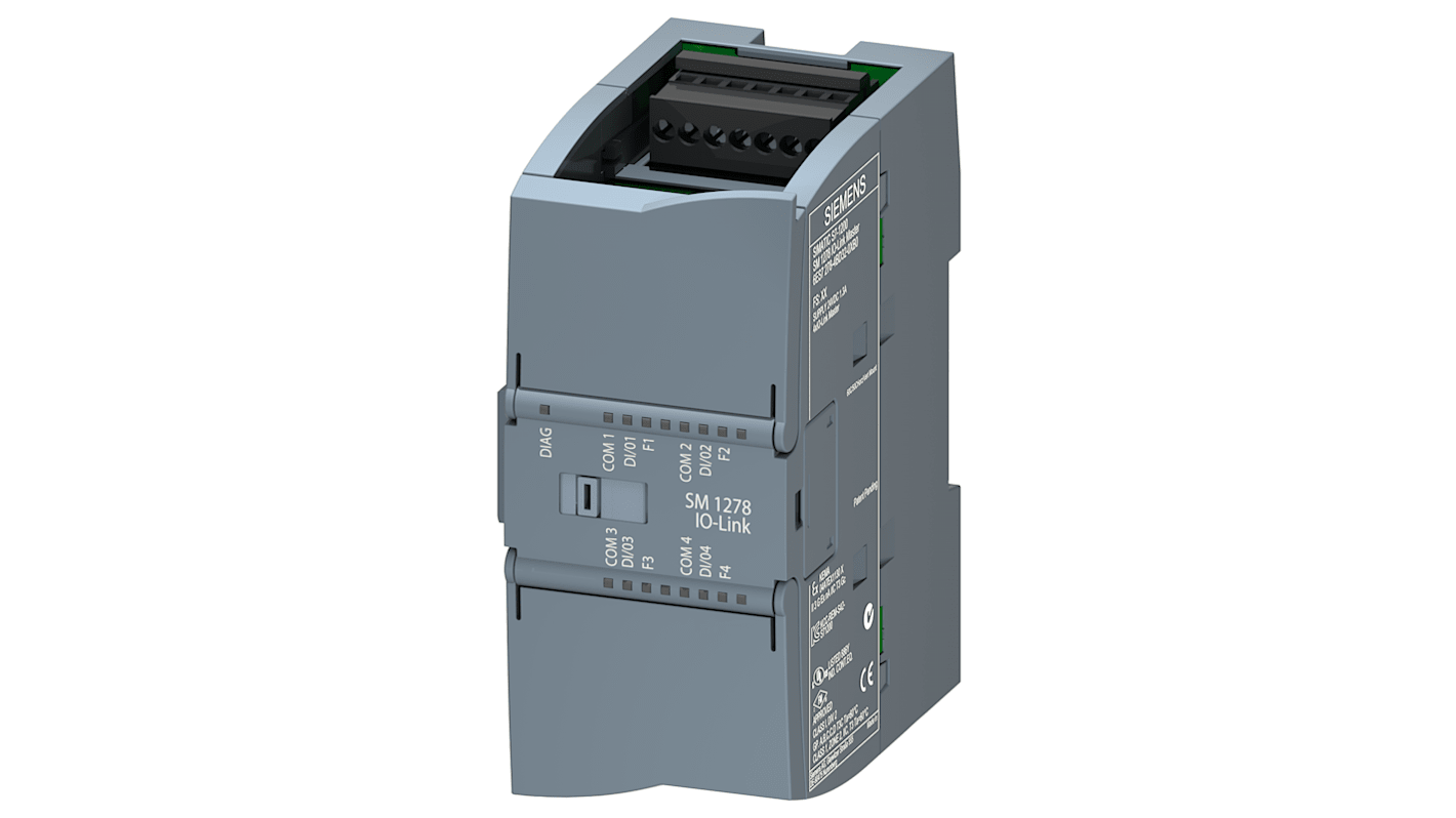 Caja de distribución Siemens serie 6ES7, 4 puertos M12, 24V dc