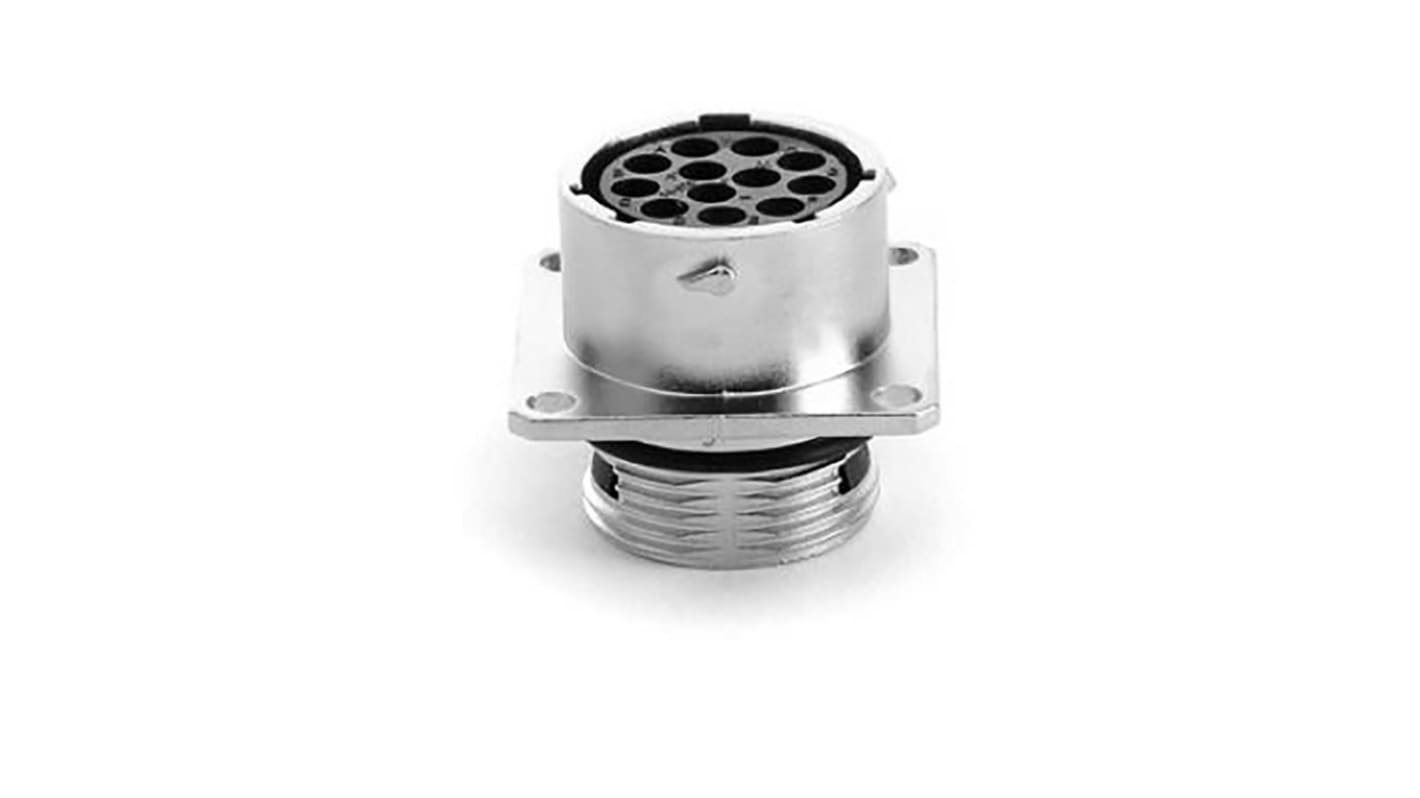 Conector circular Amphenol Industrial hembra serie Ecomate RM de 12 vías hembra, tamaño carcasa 14, montaje aéreo, IP67