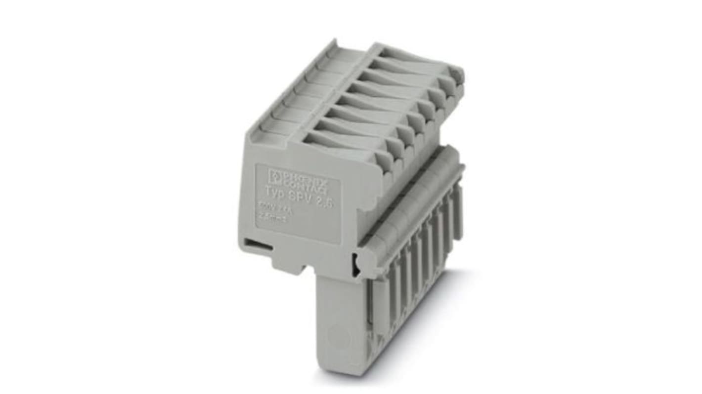 Phoenix Contact Not Applicable Pitch 8 Way Pluggable Terminal Block, Plug, DIN Rail, Spring Cage Termination
