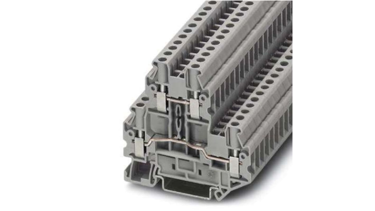 Phoenix Contact UTTB Series Orange DIN Rail Terminal Block, Screw Termination