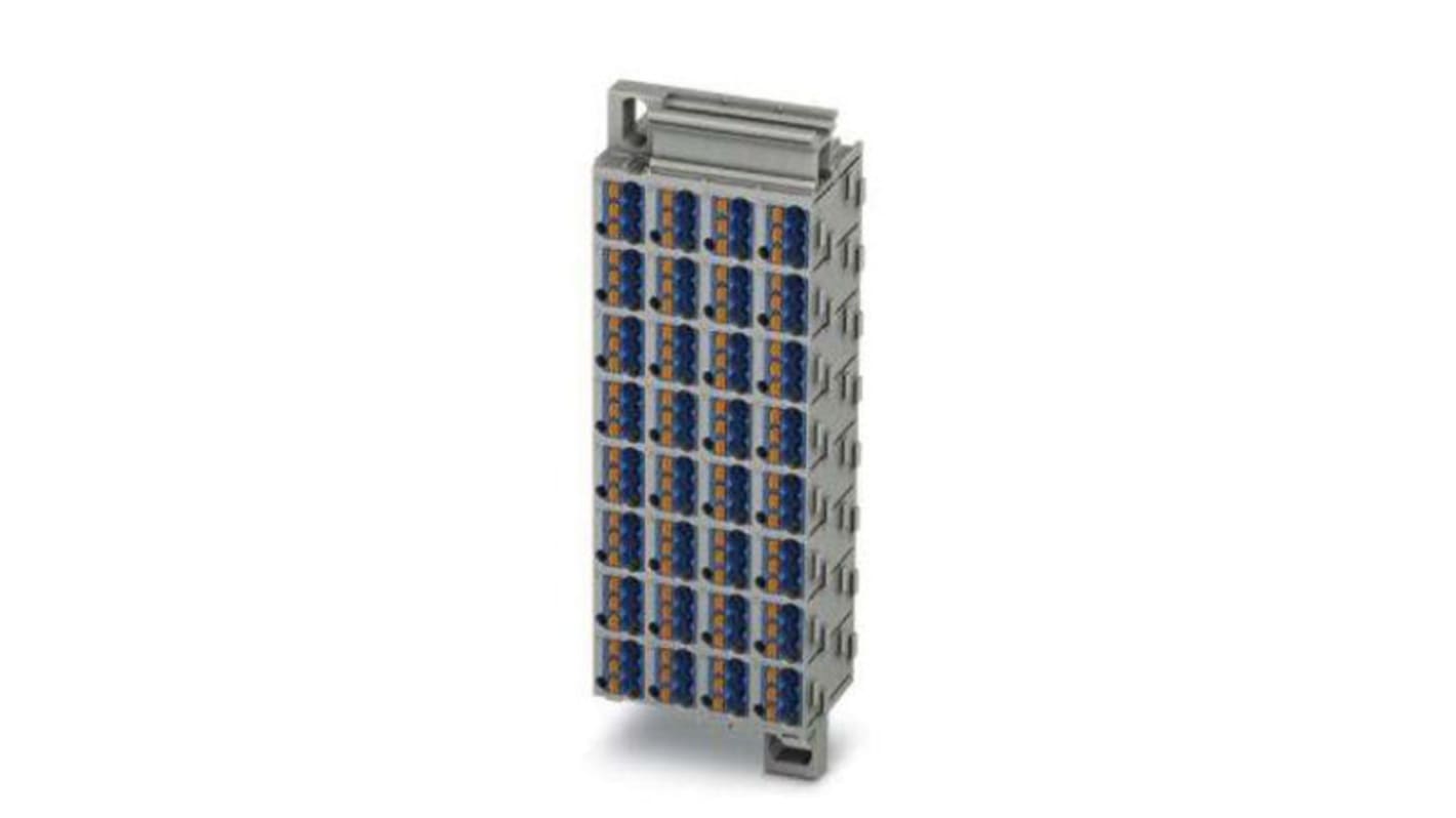 Phoenix Contact PTMC Series PTMC 1,5/32-3 /BU Pluggable Terminal Block, 17.5A, 14 → 26 AWG Wire, Push In