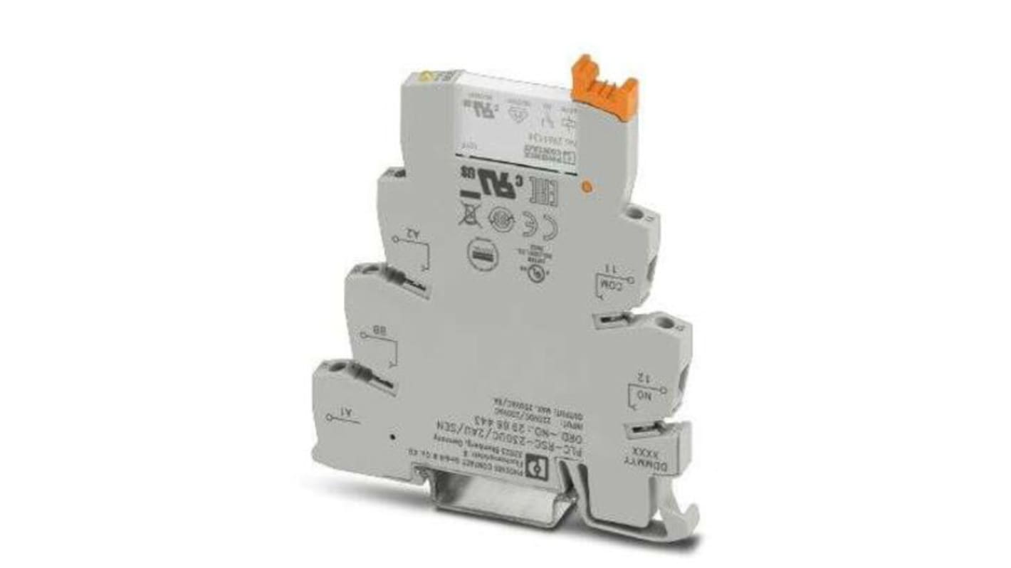 Relé modular Phoenix Contact PLC, NC, 230V ac, 6A, para carril DIN