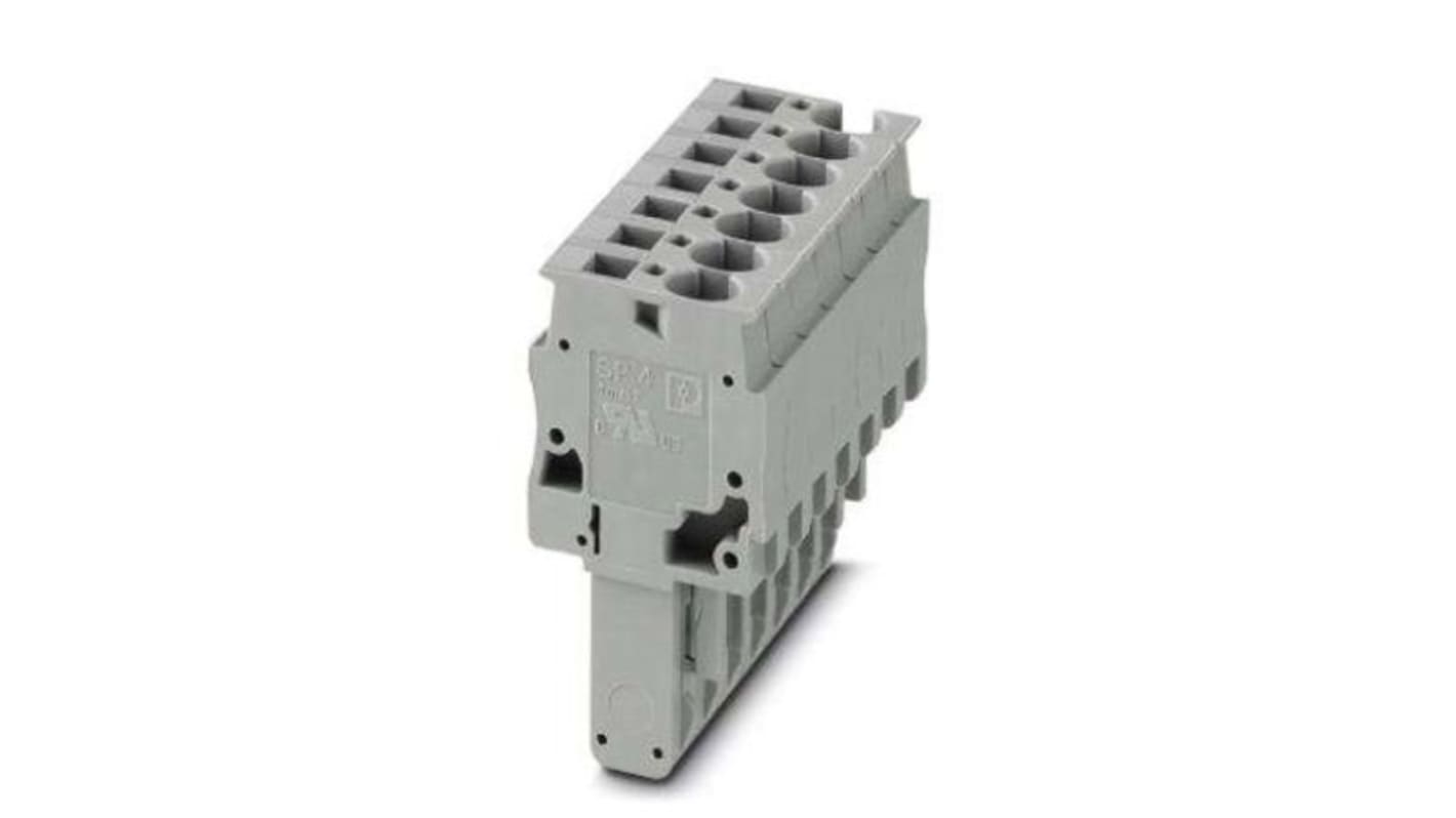 Phoenix Contact 7 Way Pluggable Terminal Block, Plug, DIN Rail, Spring Cage Termination