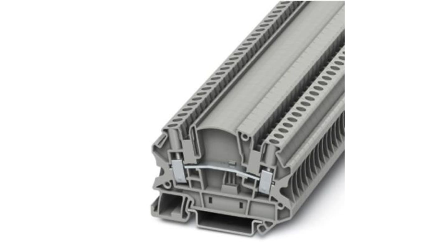 Bloc de jonction rail DIN Phoenix Contact UTMED 4, 0.14 → 6mm², A visser, Gris