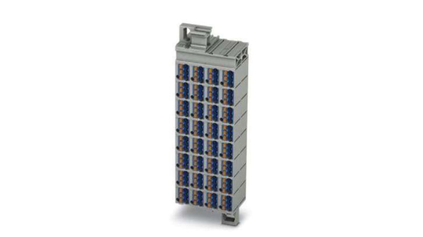 Phoenix Contact PTMC Series PTMC 1,5/32-3 /BU 19Z Pluggable Terminal Block, 17.5A, 14 → 26 AWG Wire, Push In