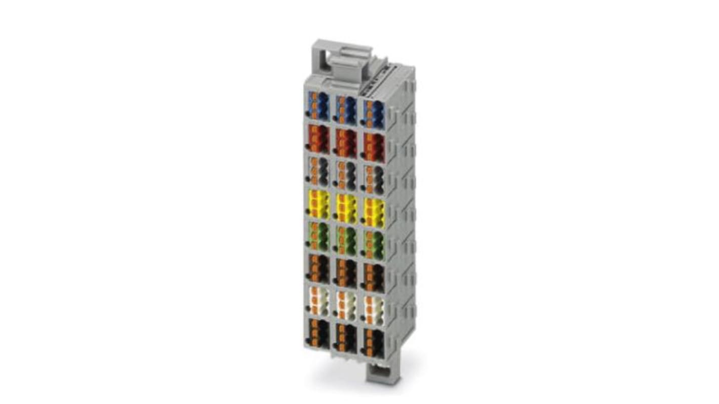 Phoenix Contact PTMC Series PTMC 1,5/24-3 VDE0815 Pluggable Terminal Block, 17.5A, 14 → 26 AWG Wire, Push In