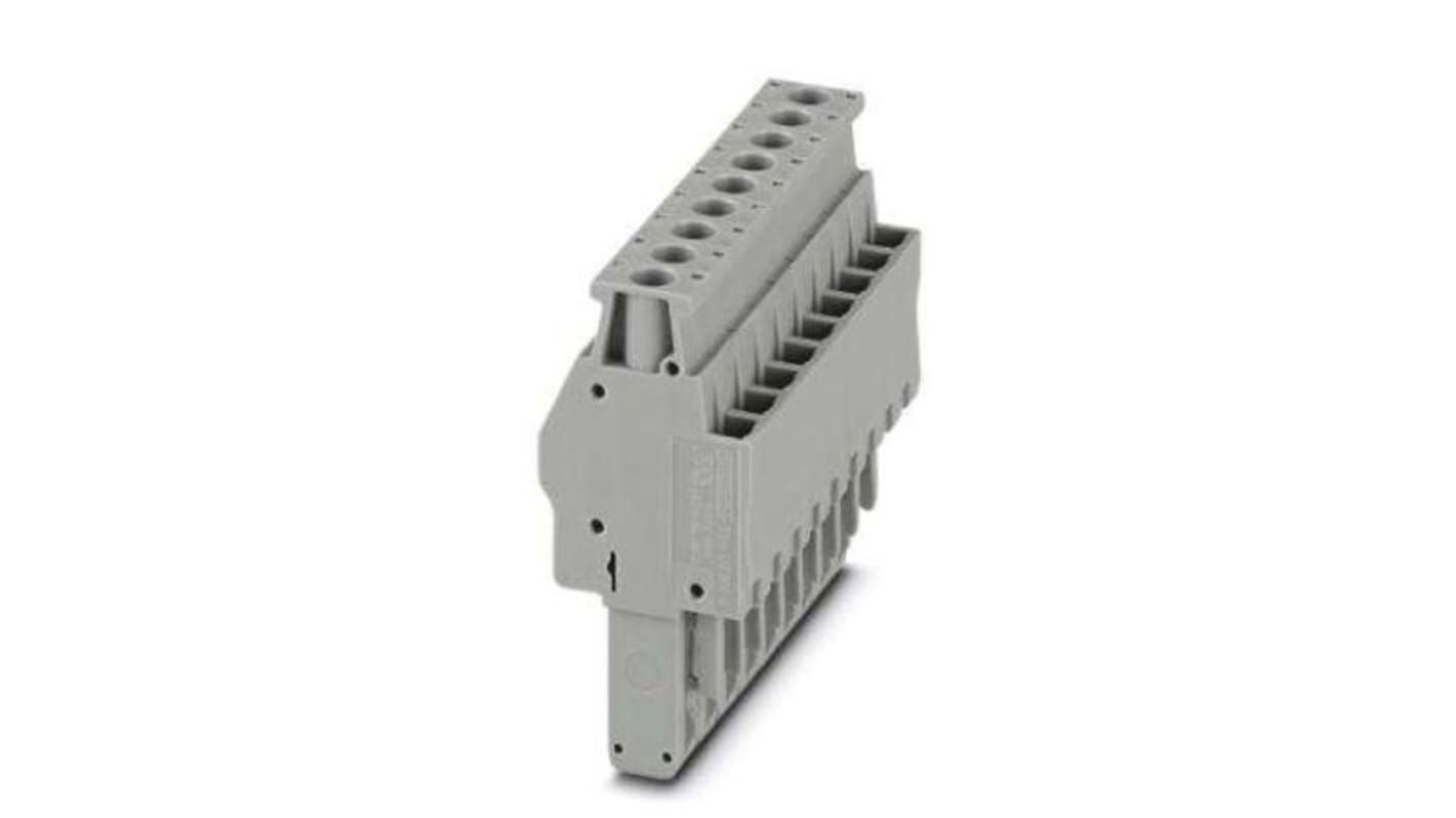 Phoenix Contact Not Applicable Pitch 9 Way Pluggable Terminal Block, Plug, DIN Rail, Screw Termination