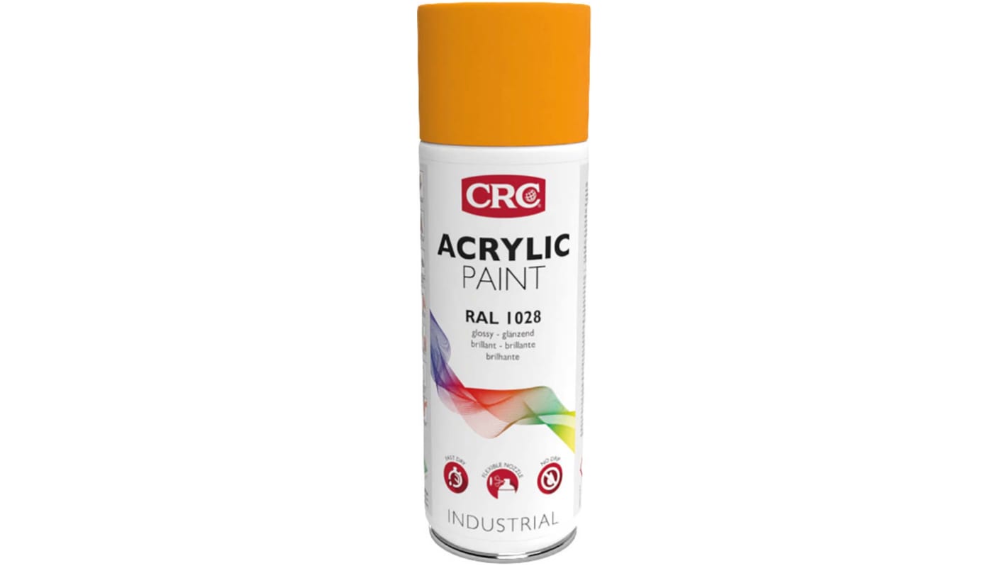 Peinture aérosol CRC, Jaune Brillant, 400ml